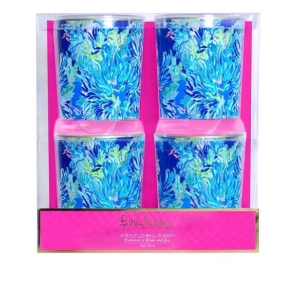 Lilly Pulitzer Other - NIB 4 Acrylic Lo-Ball Lilly Pulitzer Glasses 🍹☀️